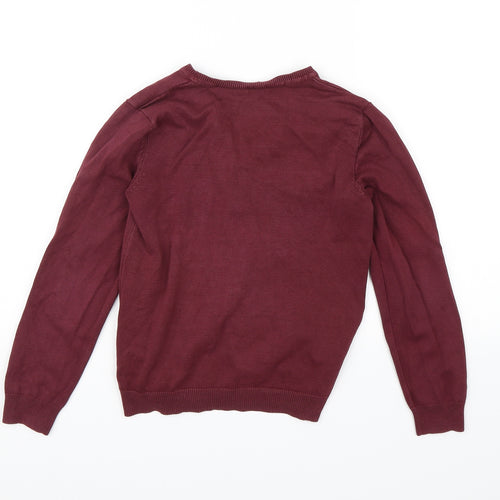 George Girls Red   Cardigan Jumper Size 9-10 Years  - School
