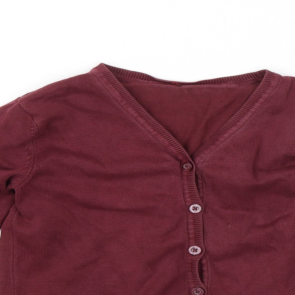 George Girls Red   Cardigan Jumper Size 9-10 Years  - School