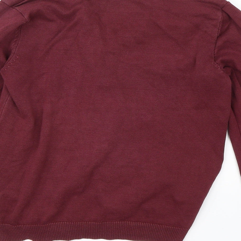 George Girls Red   Cardigan Jumper Size 9-10 Years  - School