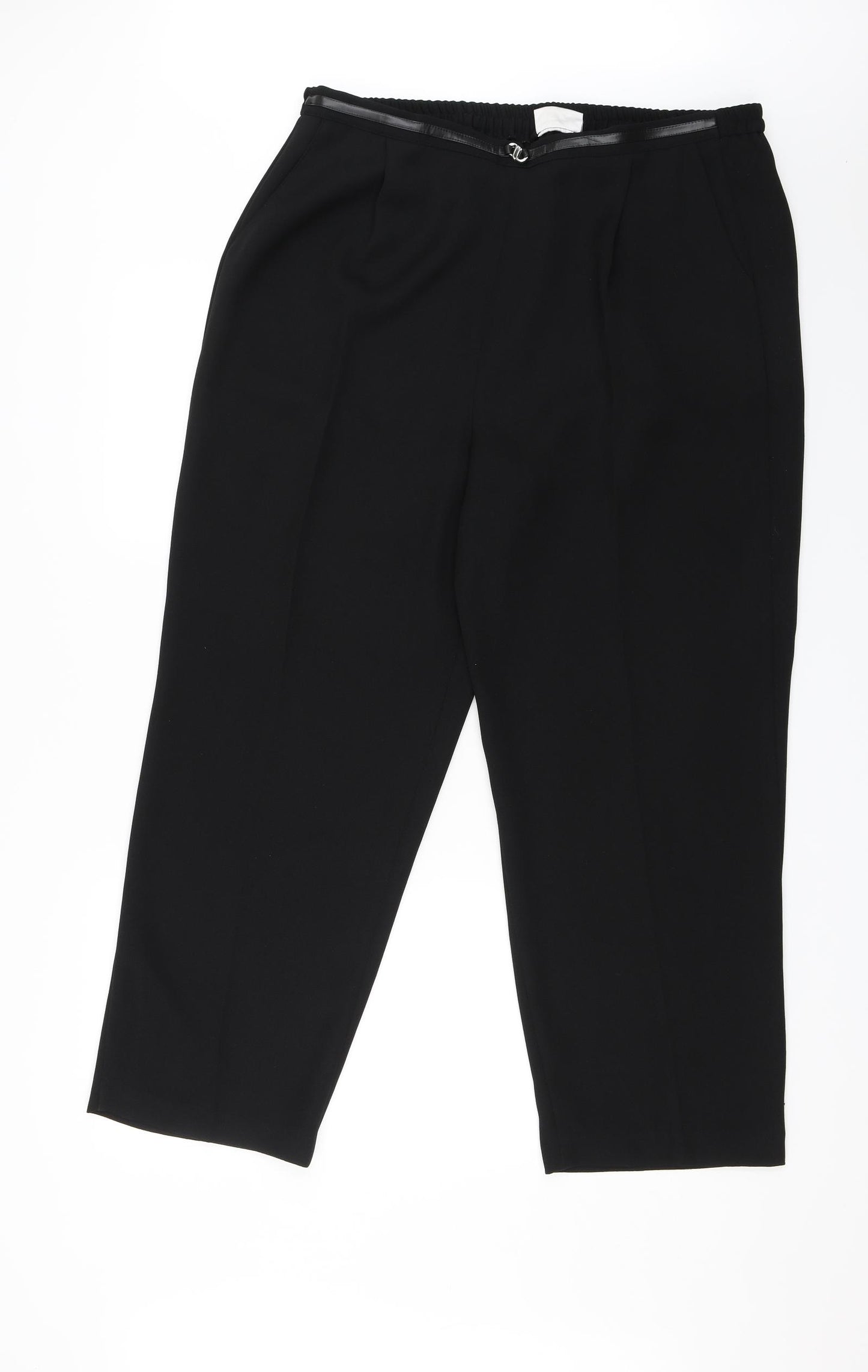 Bonmarché Womens Black   Capri Trousers Size 20 L25 in