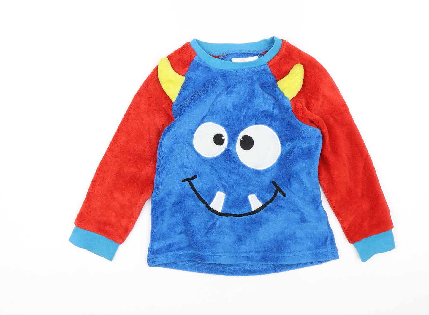 PJ Collections Boys Blue Solid   Pyjama Top Size 5-6 Years