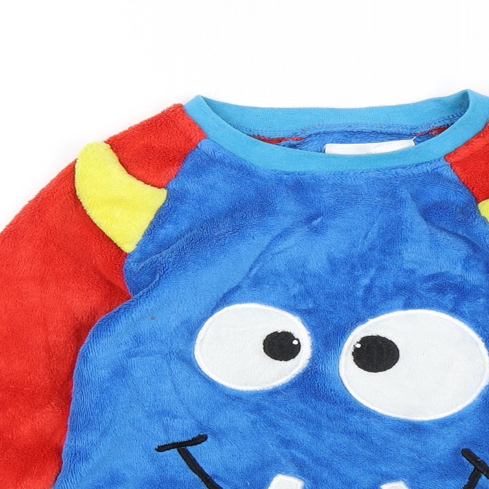 PJ Collections Boys Blue Solid   Pyjama Top Size 5-6 Years