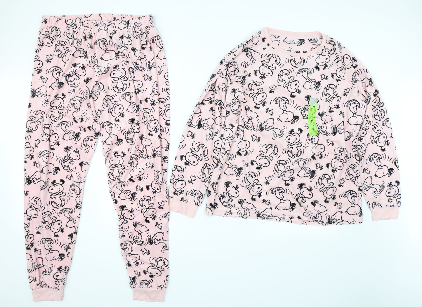 Primark Womens Pink Solid Rayon Top Pyjama Set Size M