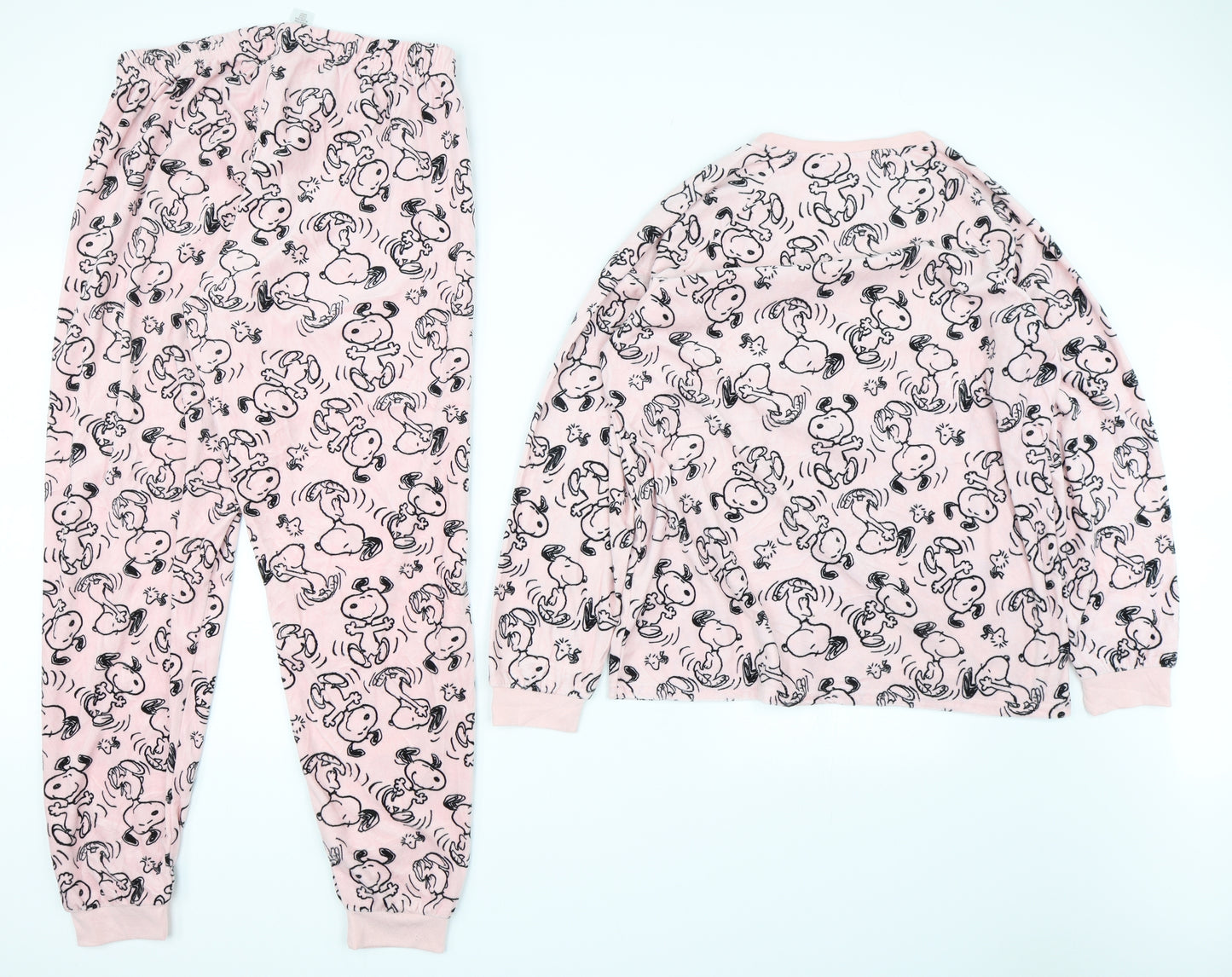 Primark Womens Pink Solid Rayon Top Pyjama Set Size M