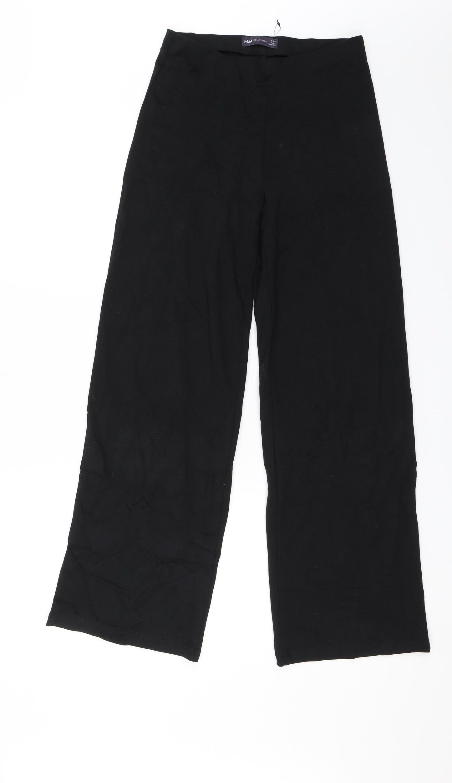 M&S Womens Black   Trousers  Size 8 L27 in