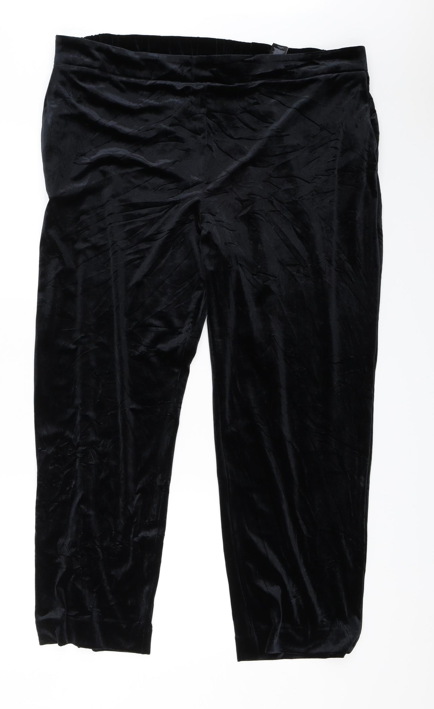 M&S Womens Black   Trousers  Size 22 L27 in