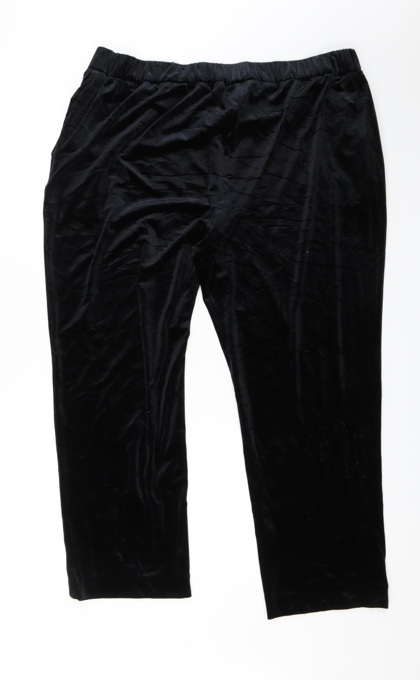 M&S Womens Black   Trousers  Size 22 L27 in