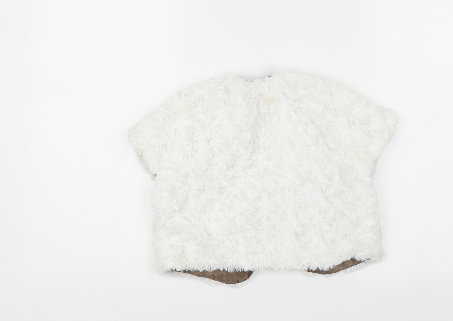 MINIMODE Girls White   Shrug Jumper Size 5-6 Years