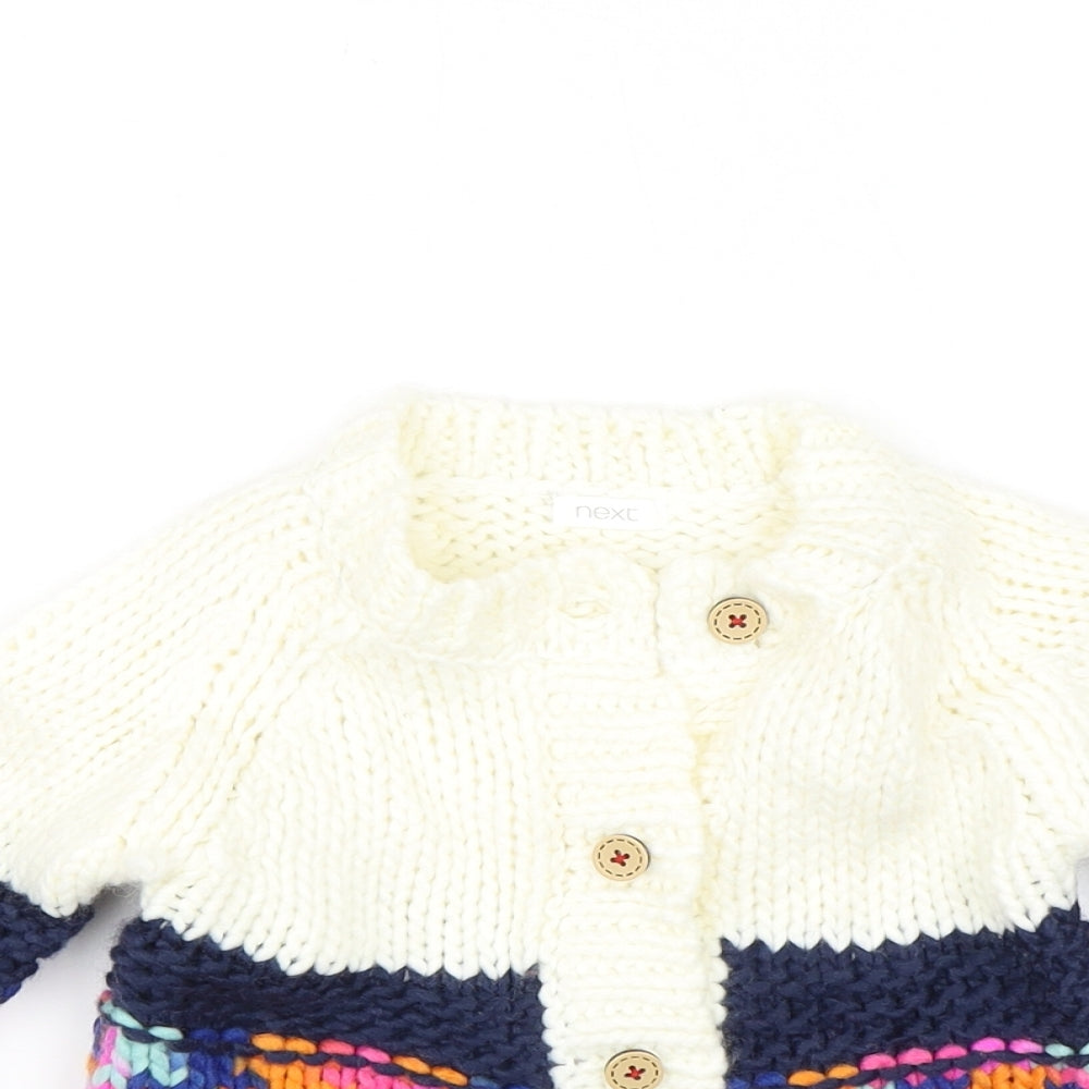 NEXT Baby White   Cardigan Jumper Size 12-18 Months