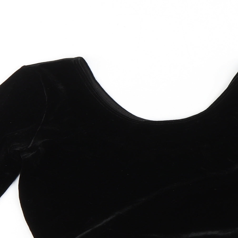 American Apparel Womens Black   Cropped Blouse Size M