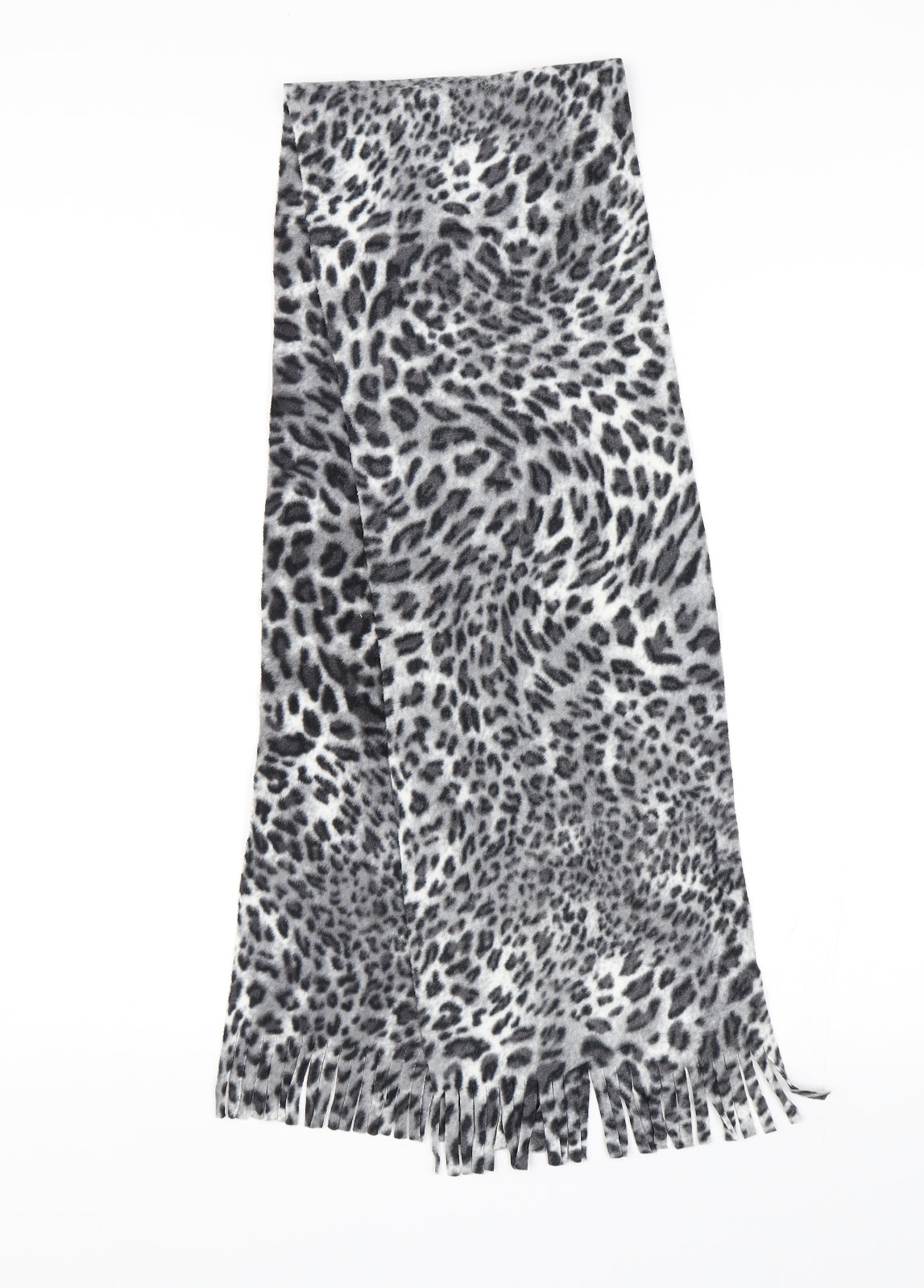 Preworn Unisex Grey Animal Print   Scarf