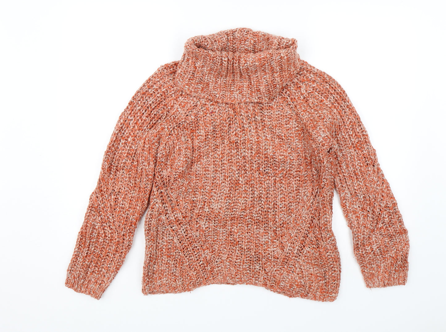 M&S Womens Orange   Pullover Jumper Size 10
