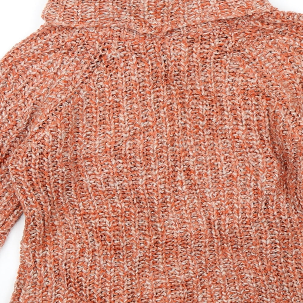 M&S Womens Orange   Pullover Jumper Size 10