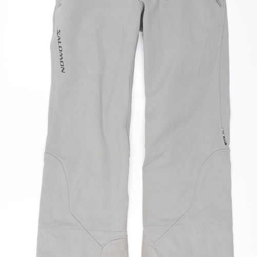 Salomon Womens Grey   Snow Pants Trousers Size 14 L29 in