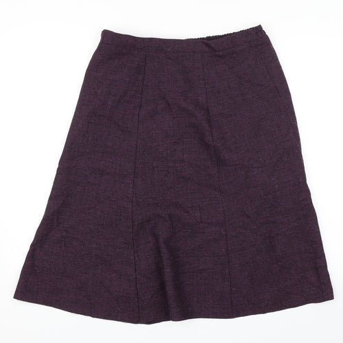 Nicole Lewis Womens Purple   A-Line Skirt Size 14