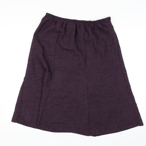 Nicole Lewis Womens Purple   A-Line Skirt Size 14