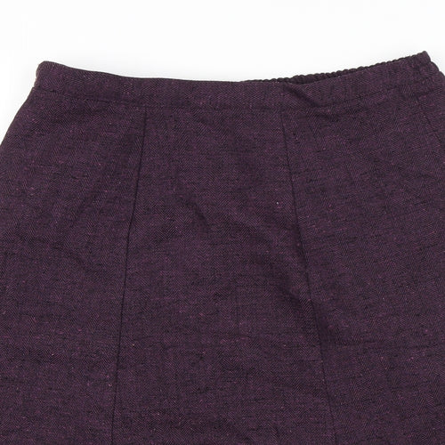 Nicole Lewis Womens Purple   A-Line Skirt Size 14
