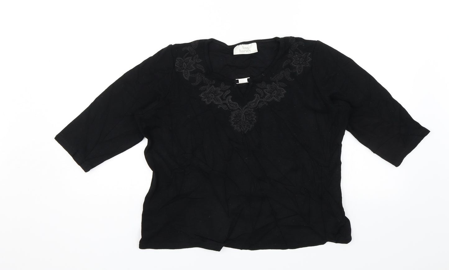 Ann Harvey Womens Black   Basic Blouse Size 16