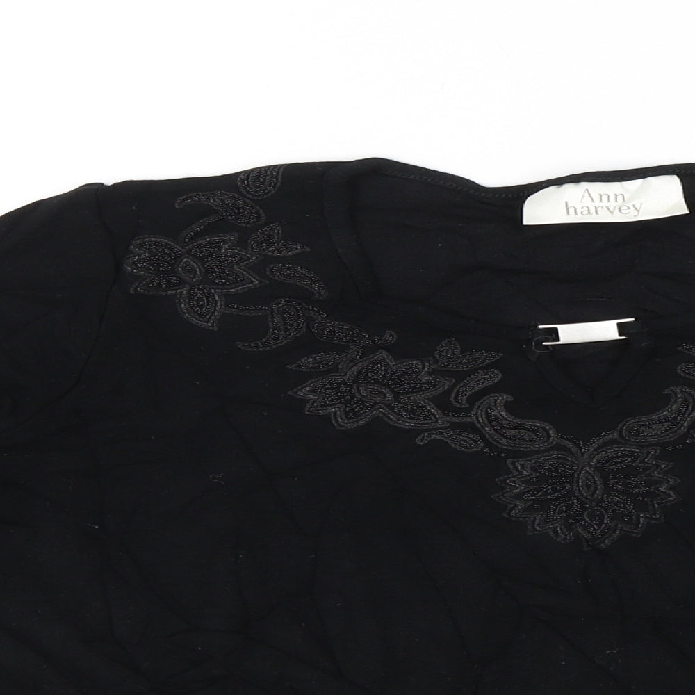 Ann Harvey Womens Black   Basic Blouse Size 16