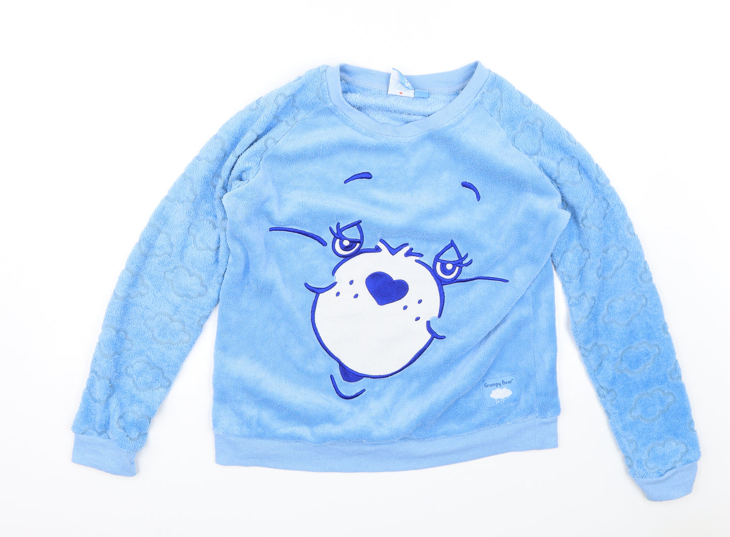 Care Bears Womens Blue Solid  Top Pyjama Top Size M  - Grumpy Bear