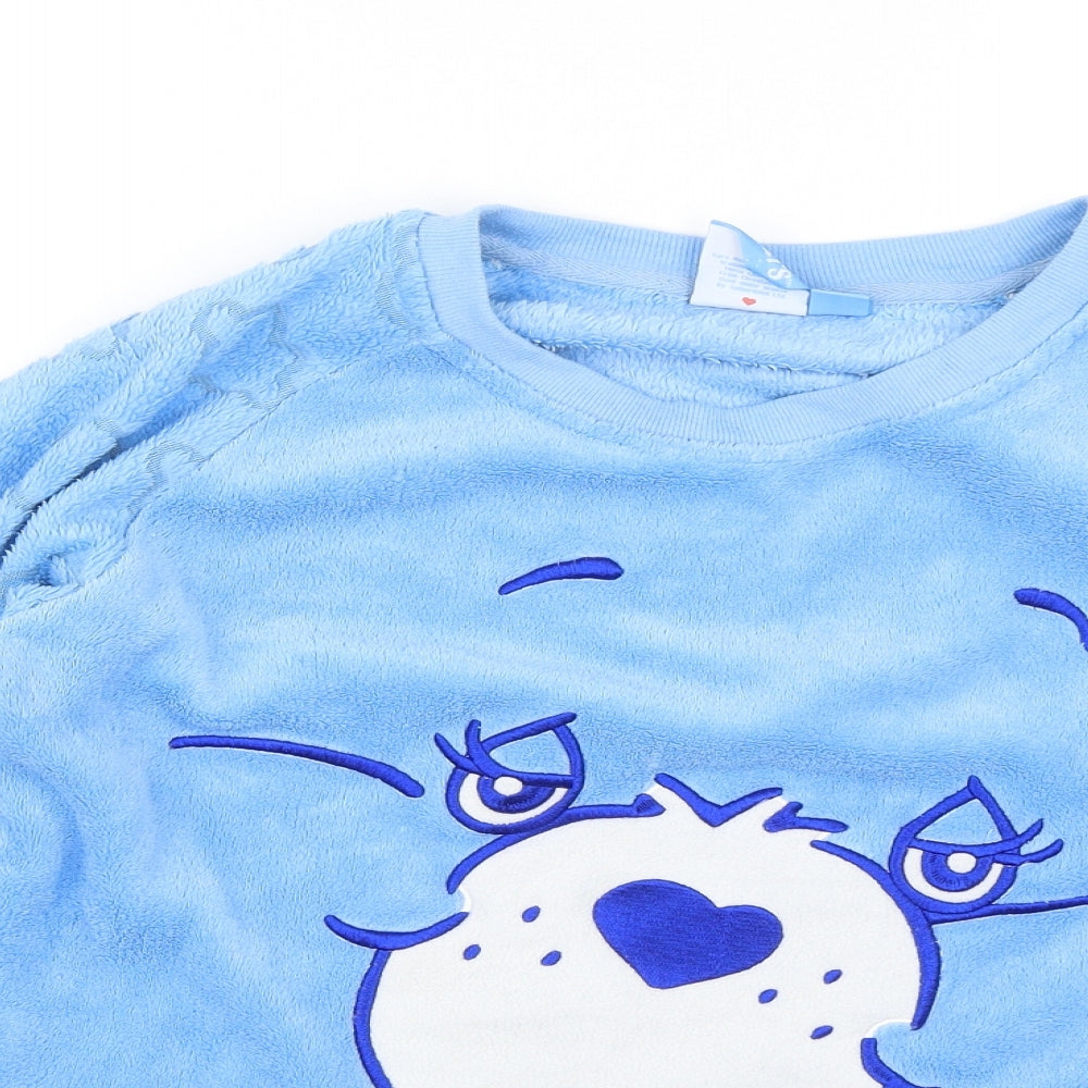 Care Bears Womens Blue Solid  Top Pyjama Top Size M  - Grumpy Bear