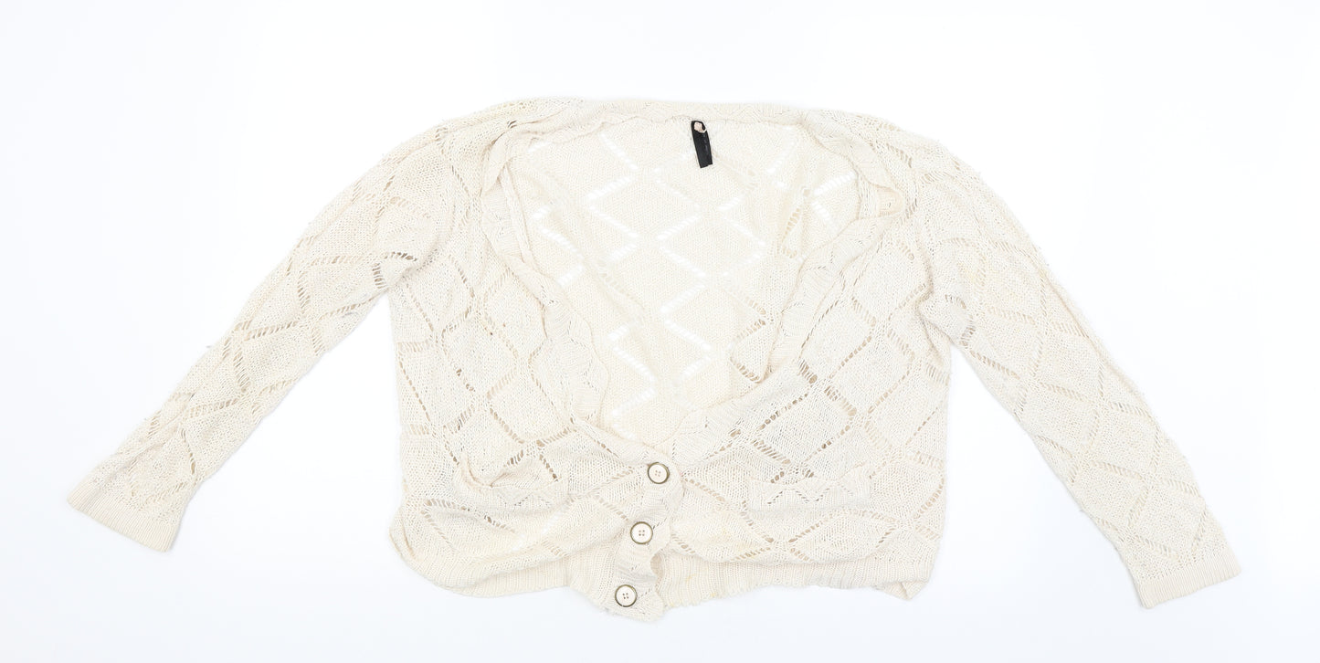 Atmosphere Womens Beige   Cardigan Jumper Size 14