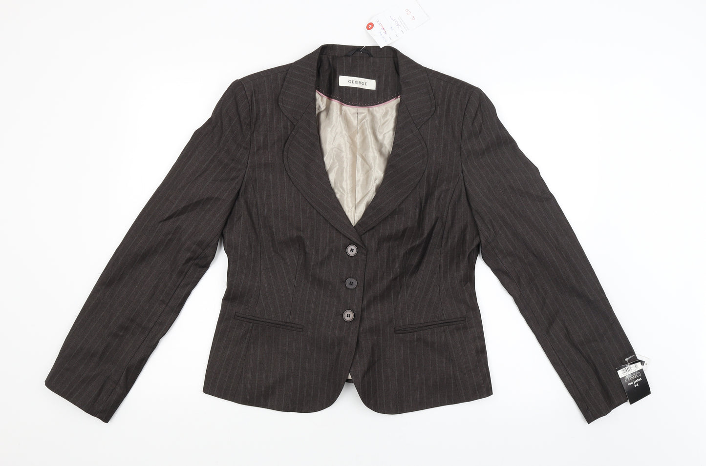 Arthur George Womens Grey   Jacket Blazer Size 14