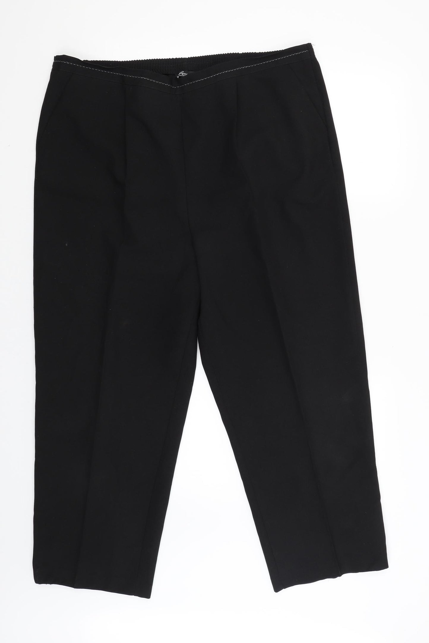 BM Womens Black   Trousers  Size 20 L26 in