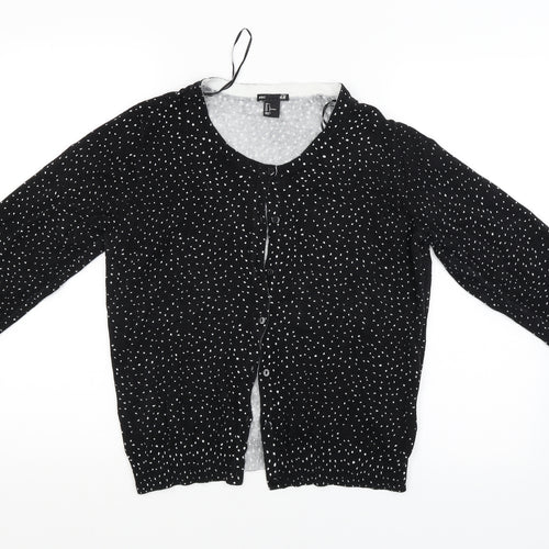 H&M Womens Beige Polka Dot  Cardigan Jumper Size L
