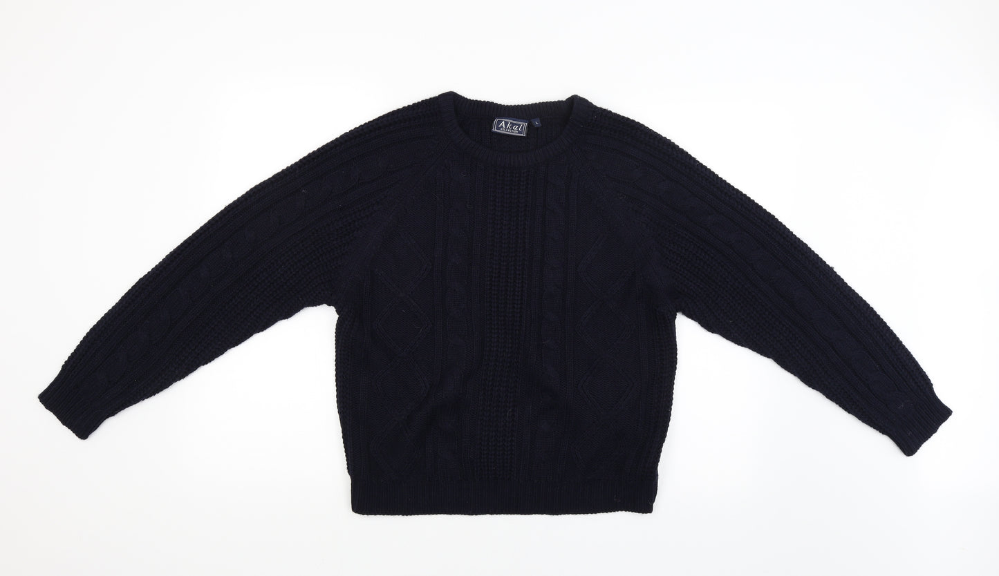 Akal Collection Womens Blue   Pullover Jumper Size L