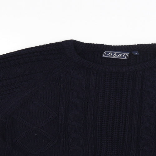 Akal Collection Womens Blue   Pullover Jumper Size L