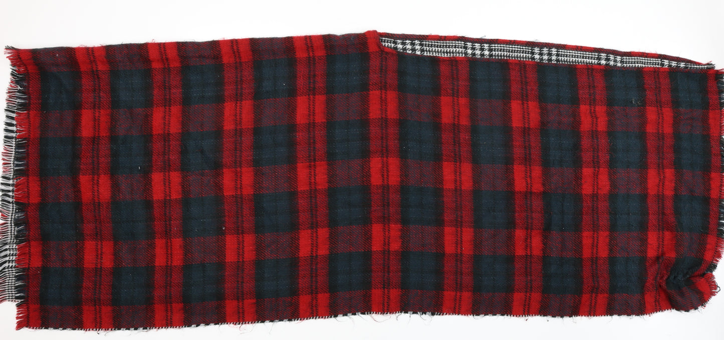 Preworn Womens Red Check   Shawl/Wrap