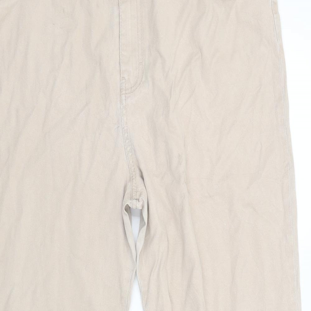 Marks and Spencer Womens Beige   Cargo Trousers Size 18 L28 in