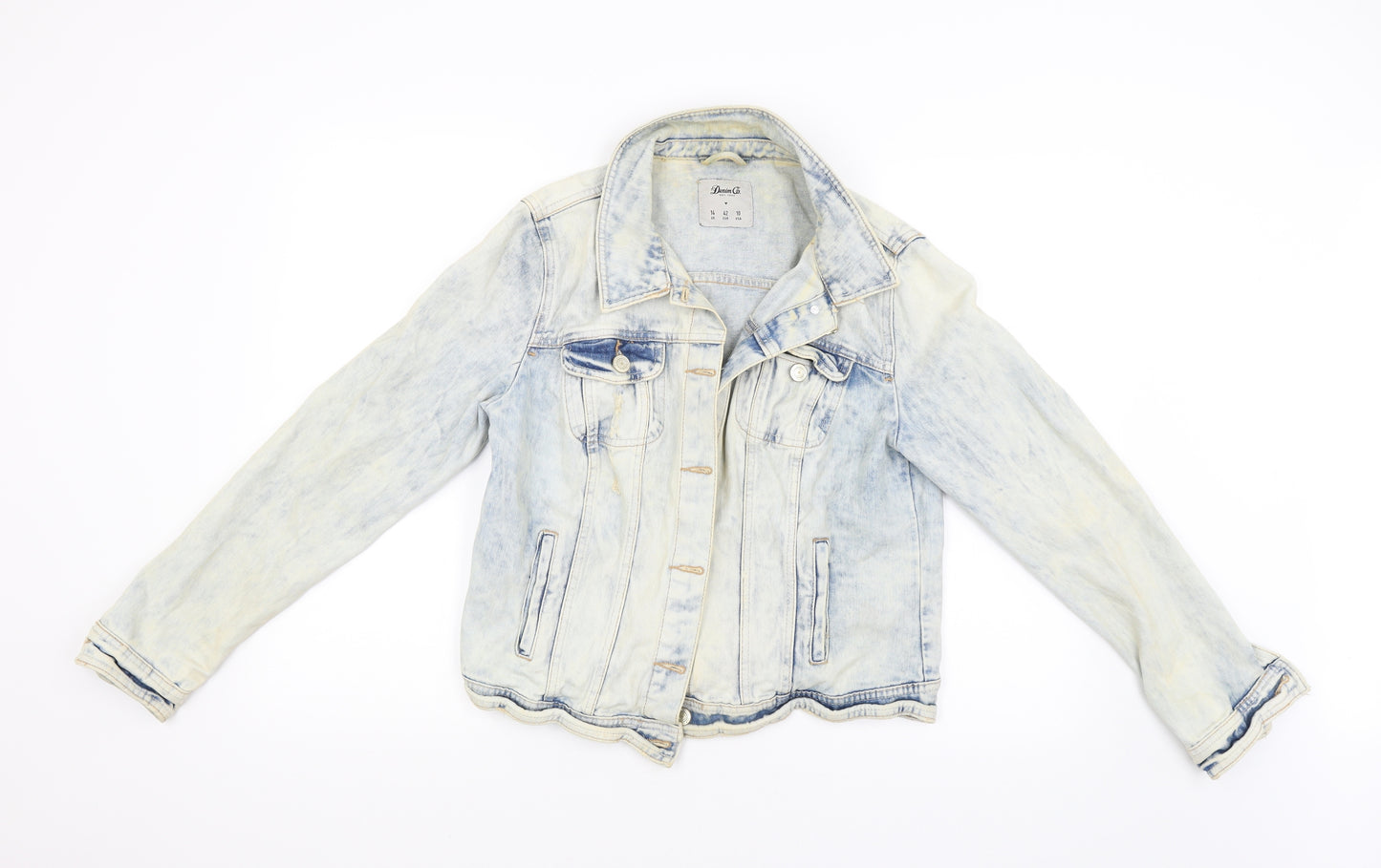 Denim Womens Blue   Jacket Coat Size 14  - Distressed