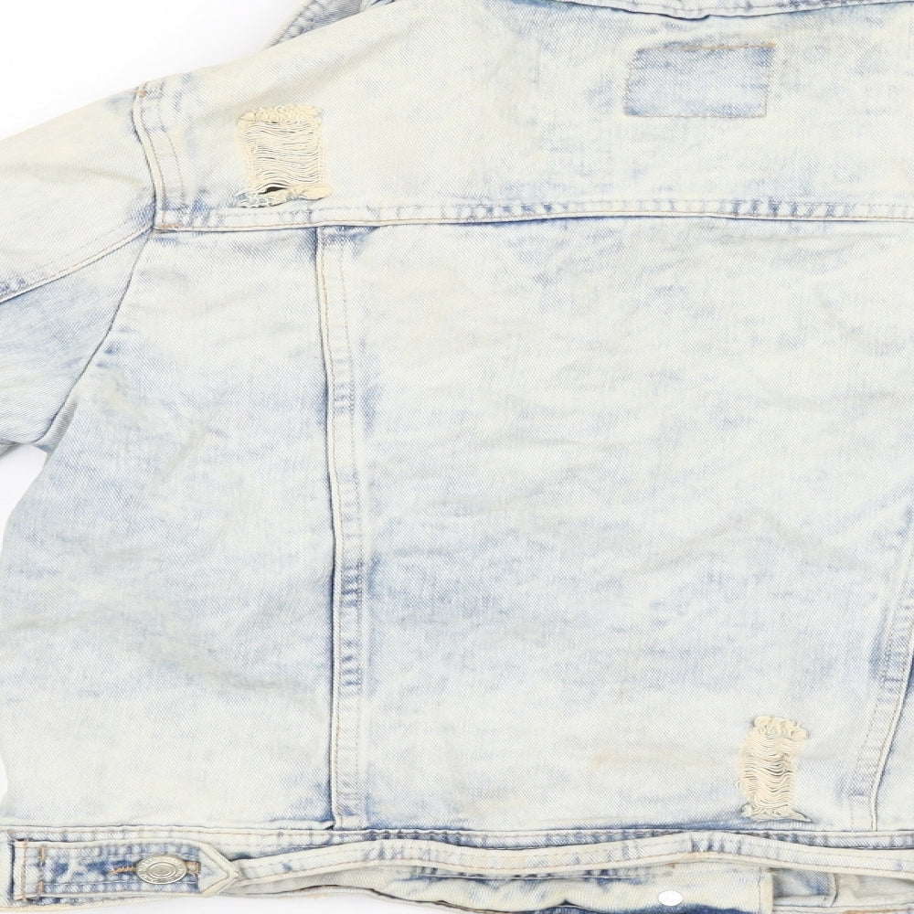 Denim Womens Blue   Jacket Coat Size 14  - Distressed