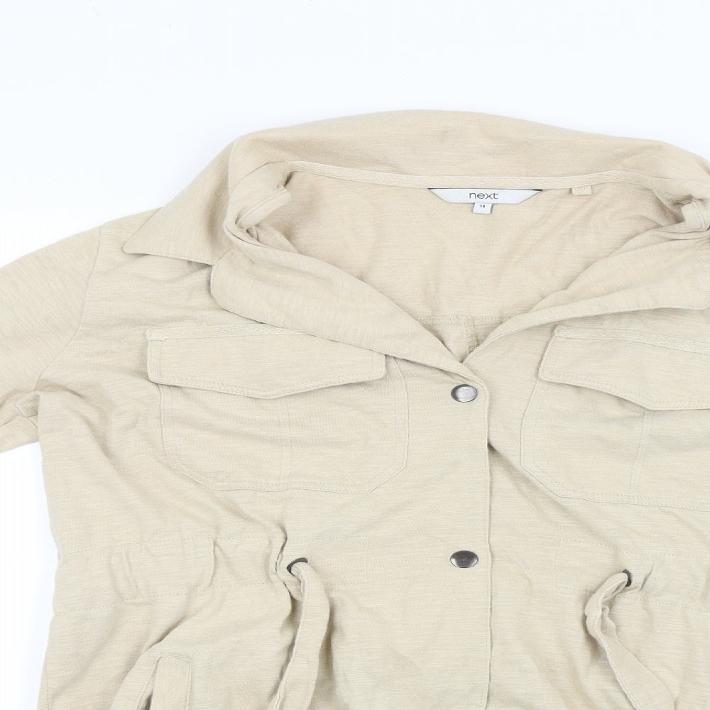 NEXT Womens Beige   Cardigan Jumper Size 14