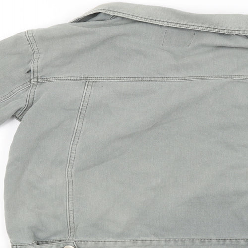 Boohoo Womens Grey   Biker Coat Size 8