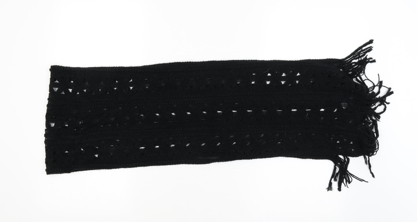Preworn Womens Black    Scarf