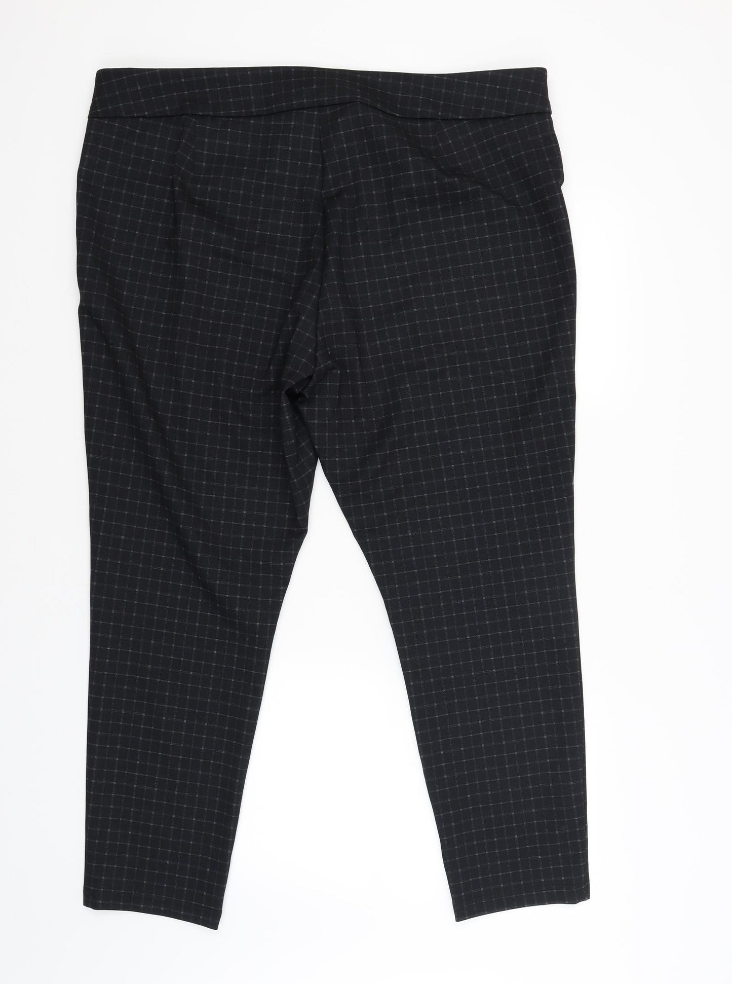George Womens Black Check  Capri Trousers Size 20 L27 in