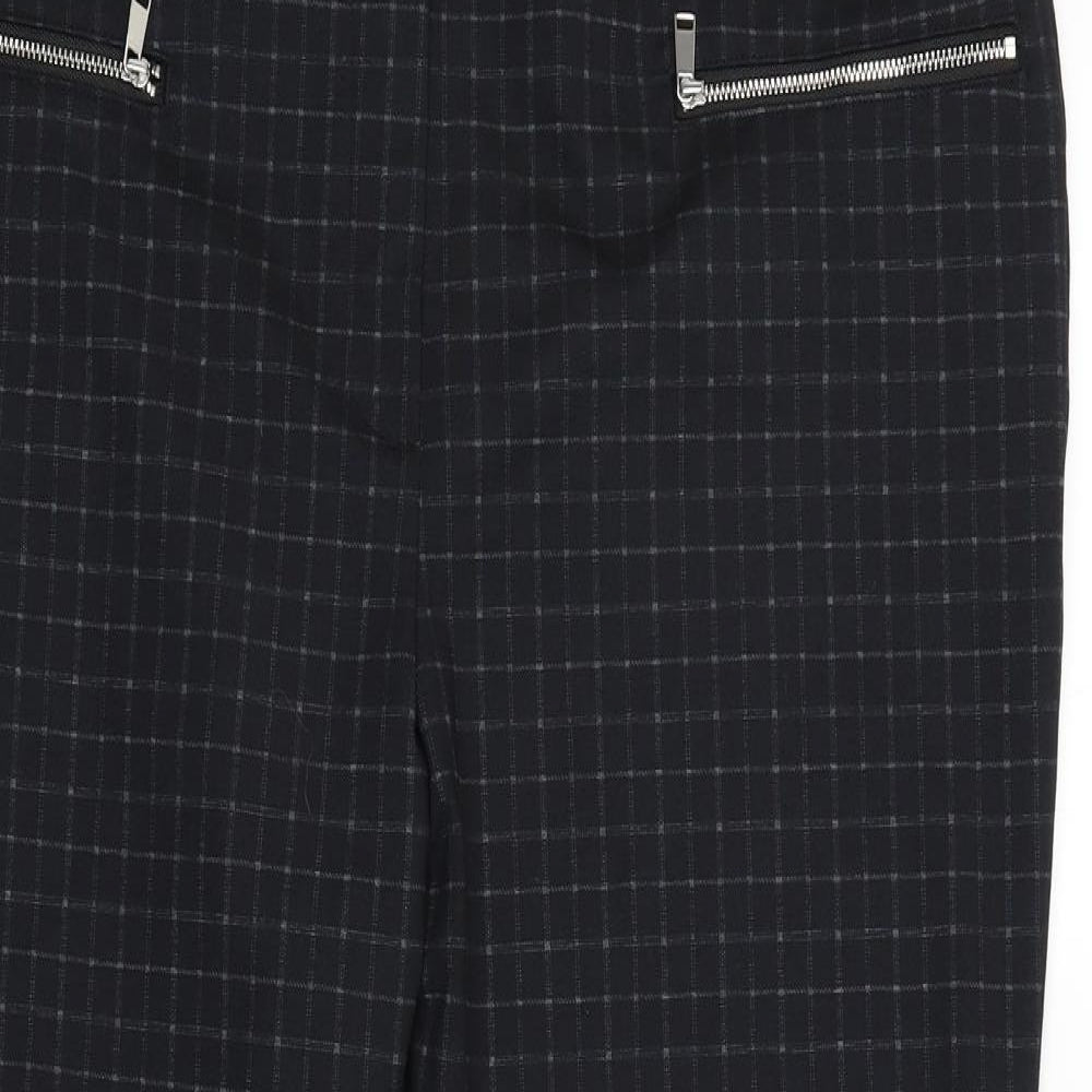 George Womens Black Check  Capri Trousers Size 20 L27 in