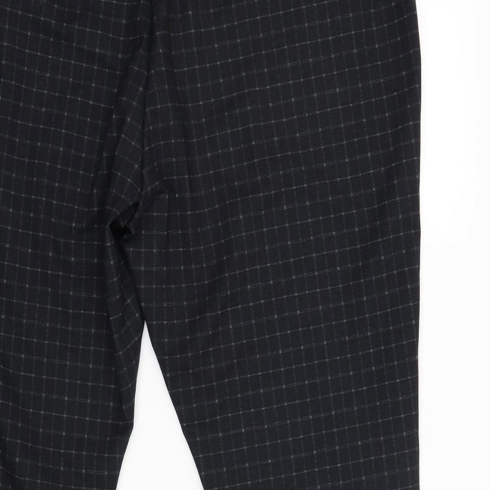 George Womens Black Check  Capri Trousers Size 20 L27 in