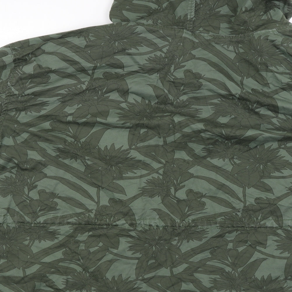 Gap Womens Green Floral  Jacket Coat Size XL