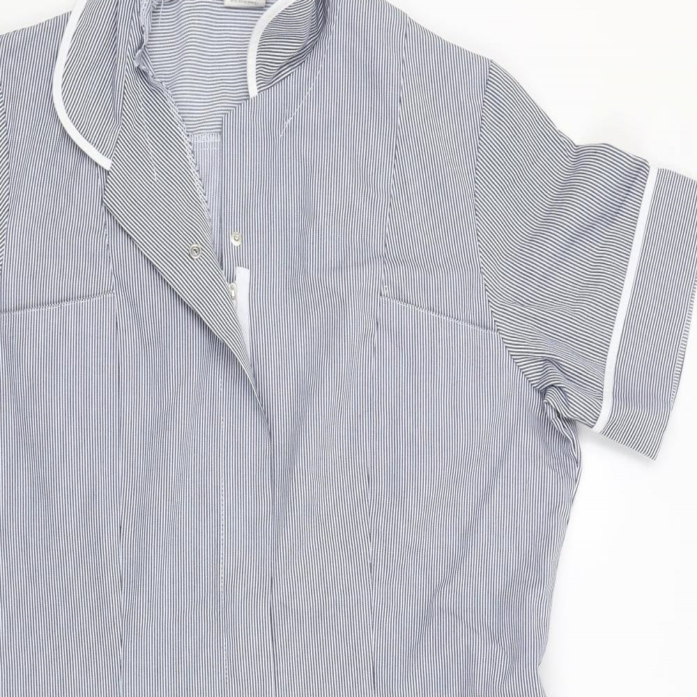 Alexandra Womens Blue Striped  Cardigan Jumper Size 20