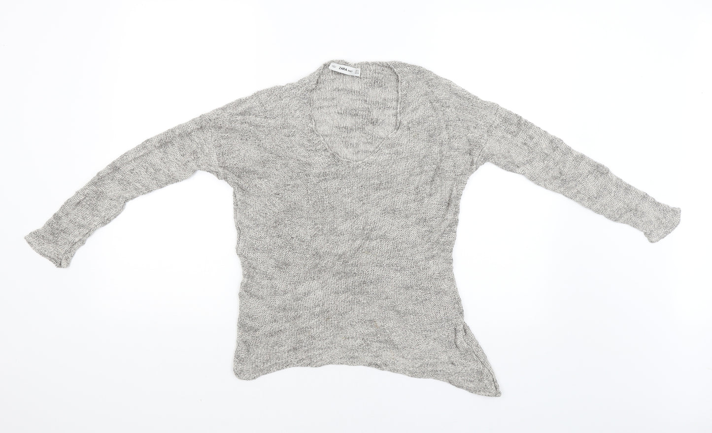 Zara Knit Womens Grey   Cardigan Jumper Size S