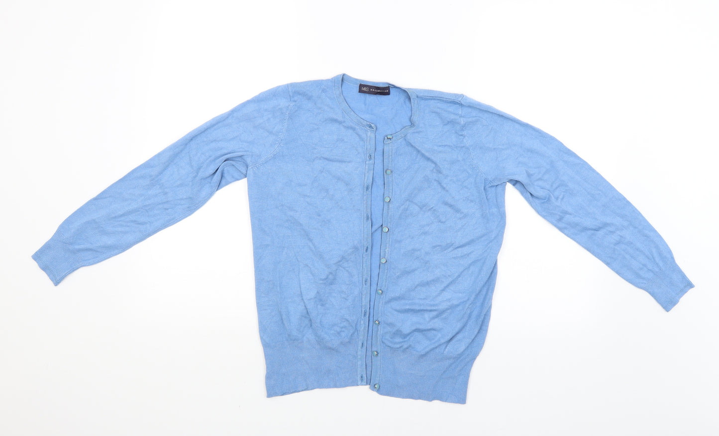 M&S Womens Blue   Cardigan Jumper Size 12