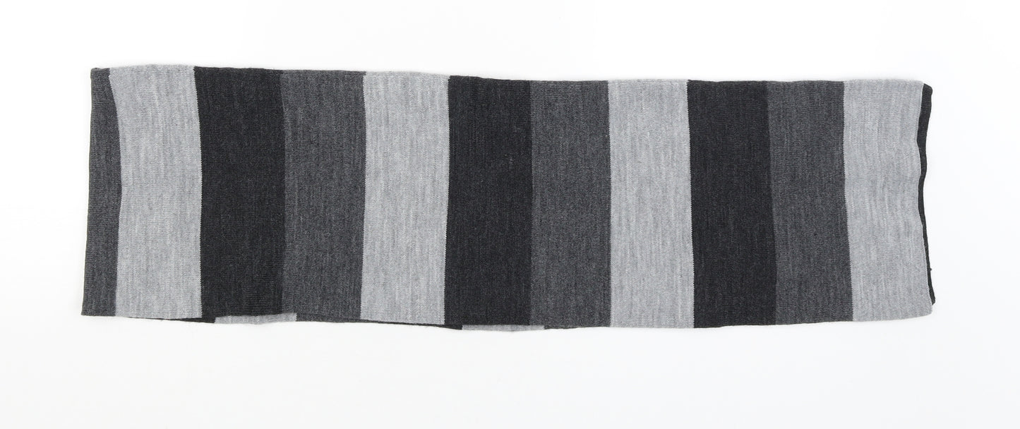 Preworn Womens Black Striped   Scarf