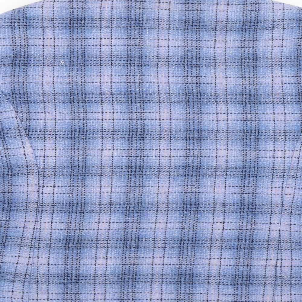 EWM Womens Blue Check  Jacket Coat Size 16