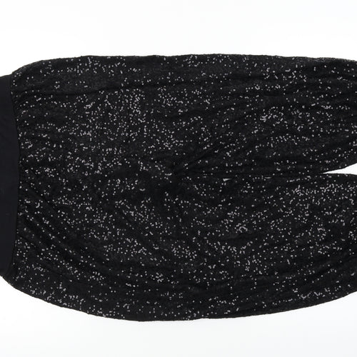 Atmosphere Womens Black   Harem Trousers Size 12 L23 in - Sequin Sparkle