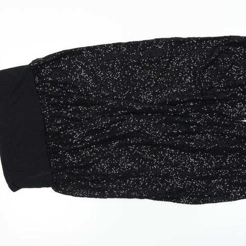 Atmosphere Womens Black   Harem Trousers Size 12 L23 in - Sequin Sparkle
