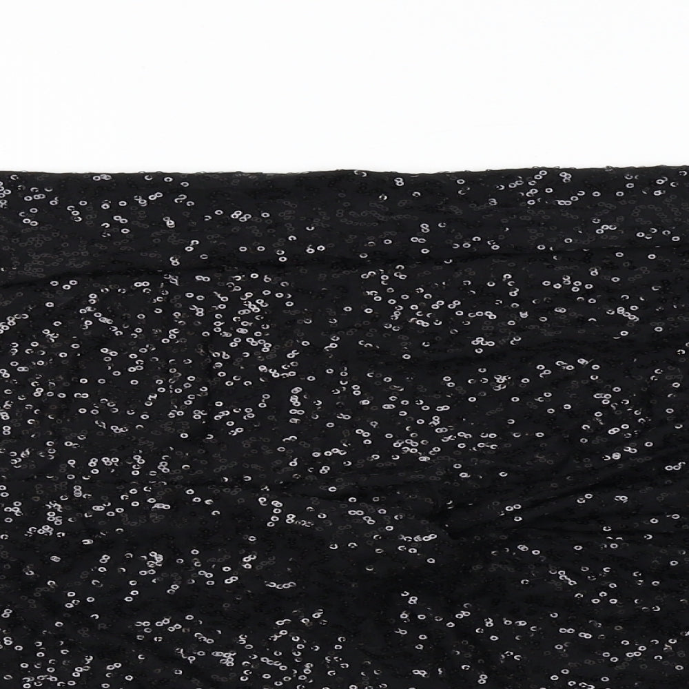 Atmosphere Womens Black   Harem Trousers Size 12 L23 in - Sequin Sparkle